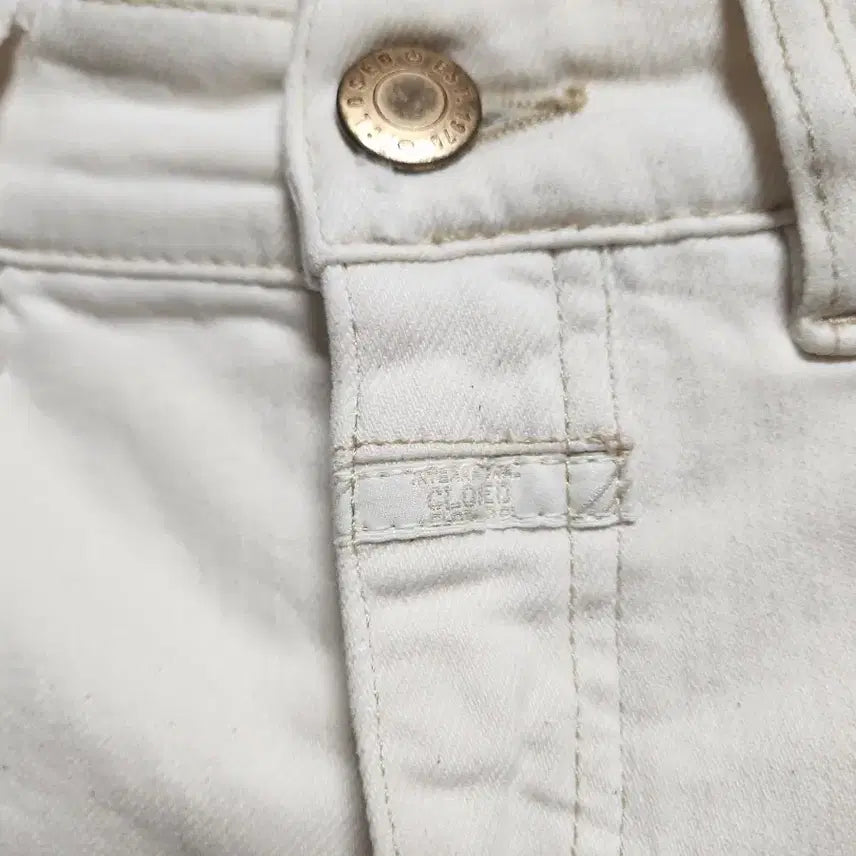 [BUNJANG] CLOSED Ivory Denim Wide Pants - Made in Italy - 26 / CLOSED 아이보리 데님 와이드 팬츠-메이드 인 이태리-26