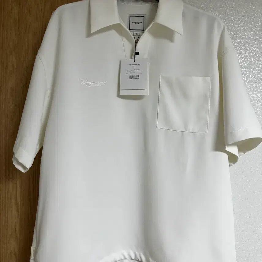 [BUNJANG] Wooyoungmi White Open Polo T-shirt / (50 새제품) 25ss 우영미 화이트오픈 폴로 티셔츠