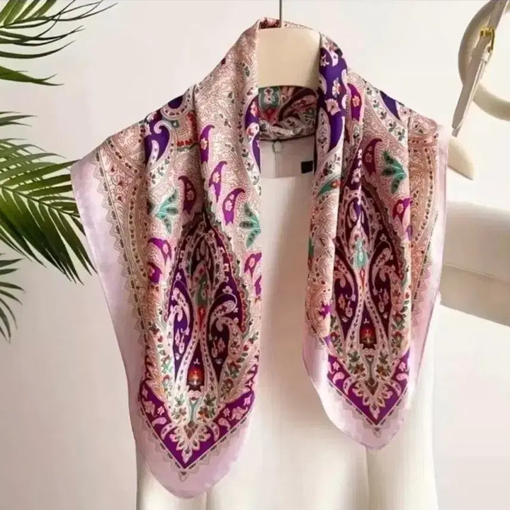 [BUNJANG] Paisley Pattern Scarf Pink/Purple / 페이즐리 패턴 스카프 핑크/퍼플(새상품)