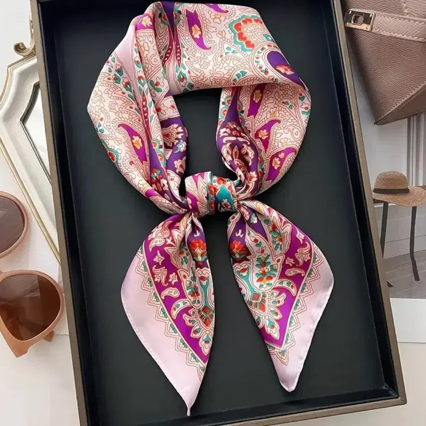 [BUNJANG] Paisley Pattern Scarf Pink/Purple / 페이즐리 패턴 스카프 핑크/퍼플(새상품)