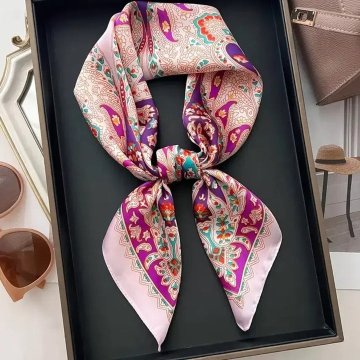 [BUNJANG] Paisley Pattern Scarf Pink/Purple / 페이즐리 패턴 스카프 핑크/퍼플(새상품)