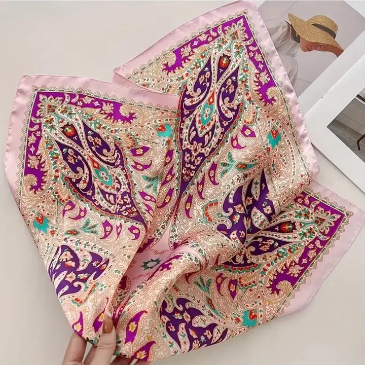 [BUNJANG] Paisley Pattern Scarf Pink/Purple / 페이즐리 패턴 스카프 핑크/퍼플(새상품)