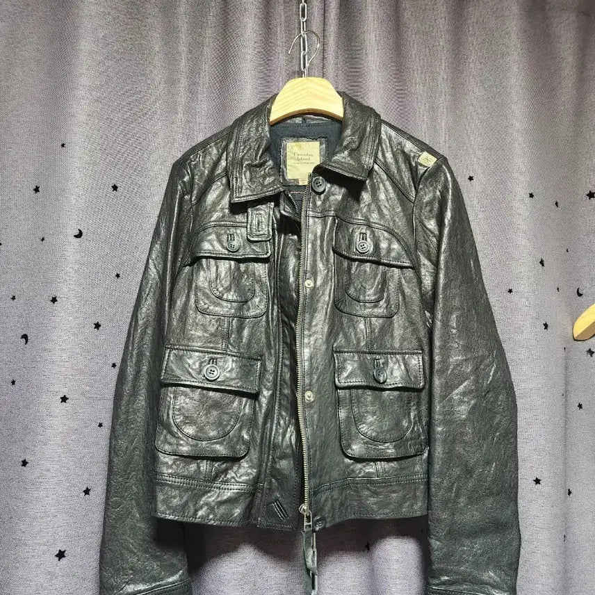 [BUNJANG] Thursday Island Leather Jacket / Thursday Island 블랙 가죽 자켓-55