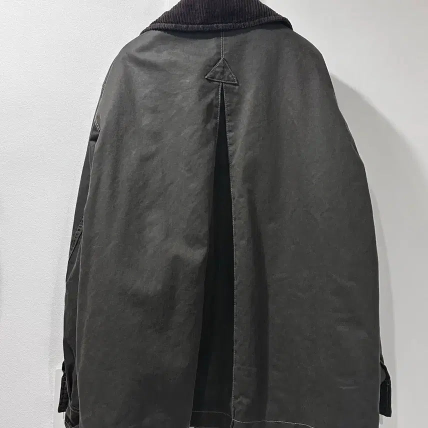 [BUNJANG] ZARA Corduroy Collar Wax Jacket / ZARA 코듀로이 카라 왁스 자켓