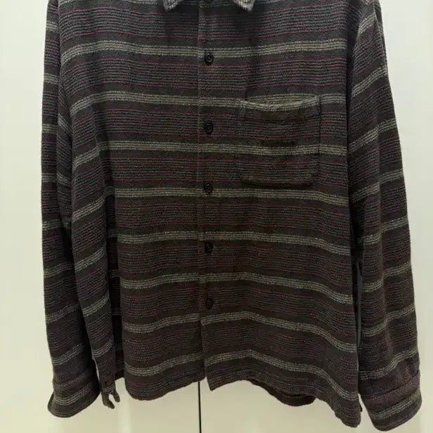 [SOLD OUT] 슈프림 우븐 스트라이프 셔츠 페이디드 블랙-24FW[L]