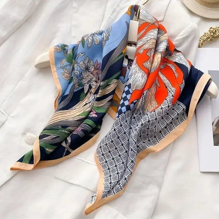 [BUNJANG] Floral Pattern Scarf / 플라워 패턴 스카프(새상품)