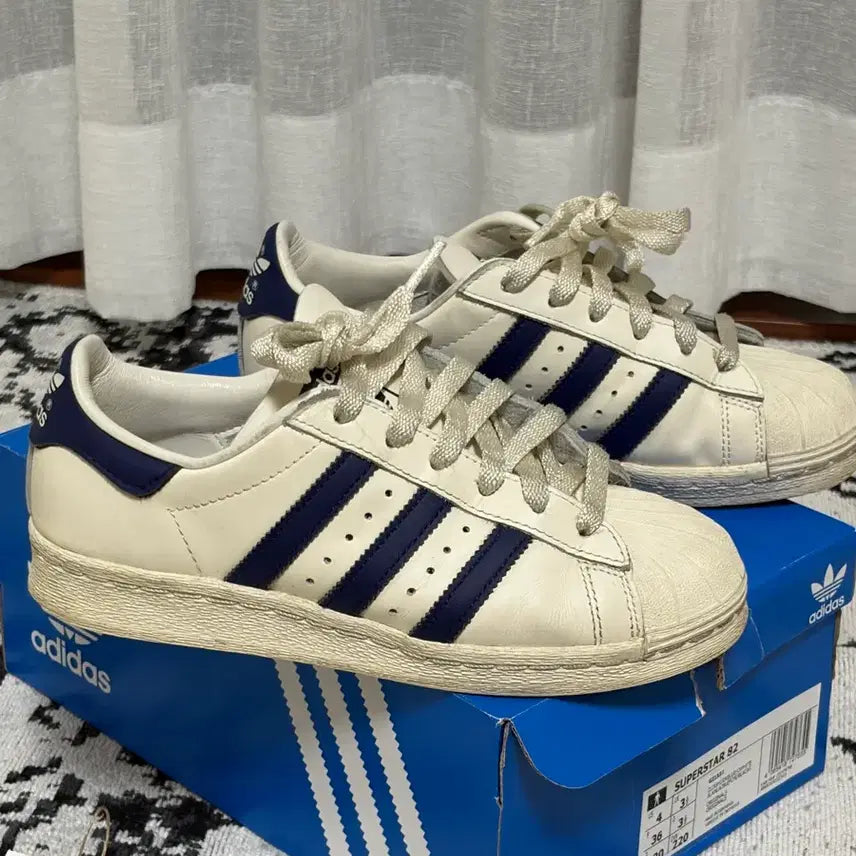 [BUNJANG] Adidas Superstar 82 Dark Blue Sneakers / 아디다스 슈퍼스타 82 다크블루 220