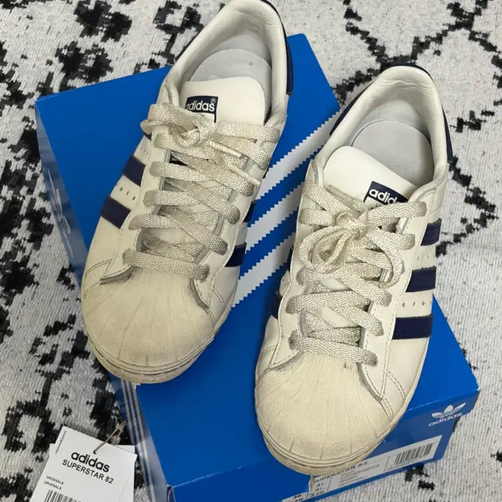 [BUNJANG] Adidas Superstar 82 Dark Blue Sneakers / 아디다스 슈퍼스타 82 다크블루 220