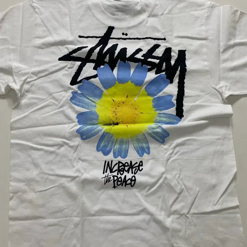 [BUNJANG] Stussy Flower Short Sleeve T-shirt / 새상품) 스투시 플라워 반팔 화이트 M