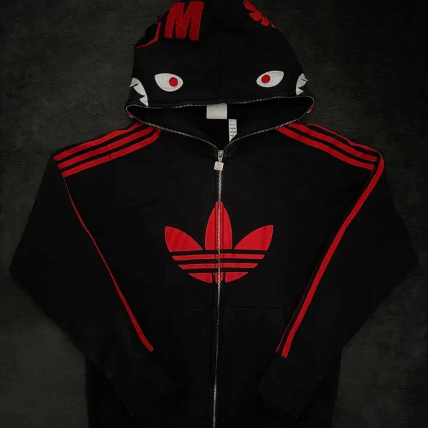 [BUNJANG] Adidas x BAPE Shark Hoodie / 아디다스 베이프 샤크 후드