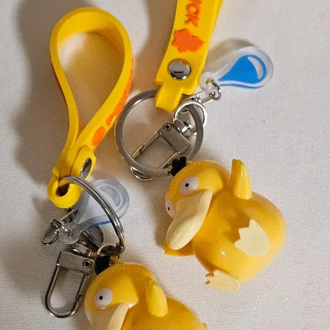 [BUNJANG] Pokemon Psyduck Keyring Set / [미사용] 포켓몬스터 고라파덕 키링 2개