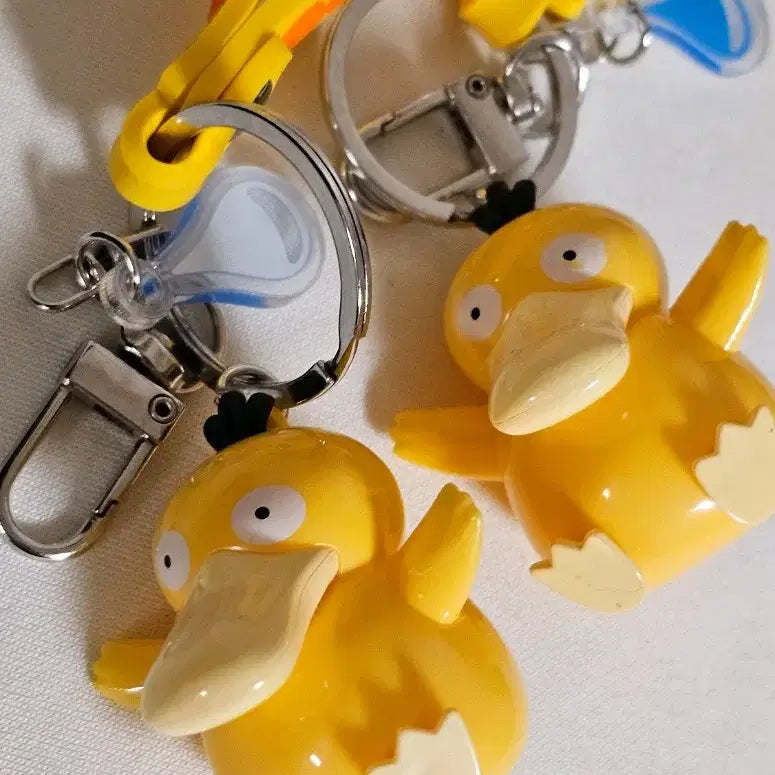[BUNJANG] Pokemon Psyduck Keyring Set / [미사용] 포켓몬스터 고라파덕 키링 2개