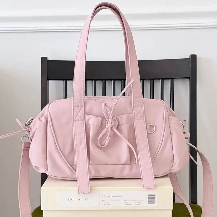 [BUNJANG] KindaMimi 3-Way Ballerina Ribbon Bag Pink / 카인다미 3WAY 발레리나 리본백 핑크
