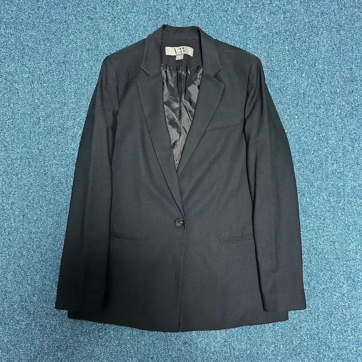 [BUNJANG] Vera Wang Dark Navy Single Blazer Jacket / 베라왕 다크네이비 싱글 블레이저 자켓