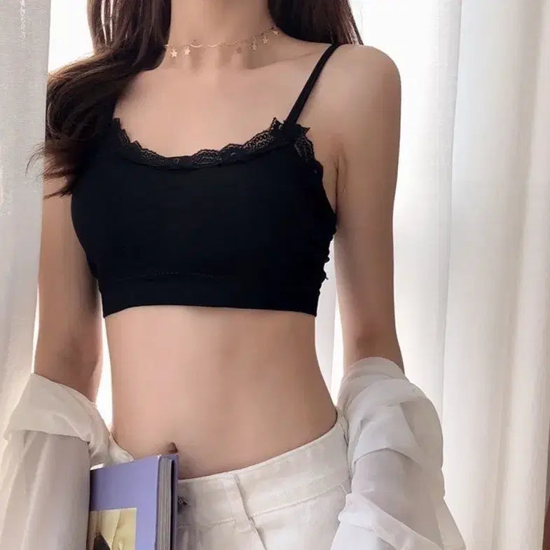[BUNJANG] Humming Lace Tank Top / 허밍 레이스 나시탑