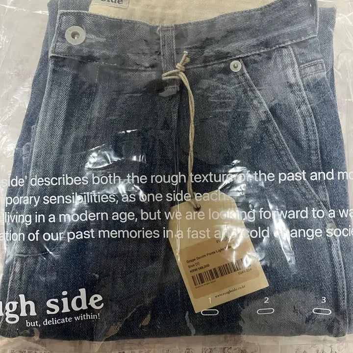 [BUNJANG] Roughside Drape Denim Pants Light Blue Size 1 / 러프사이드 드레이프 데님팬츠 라이트블루 1사이즈