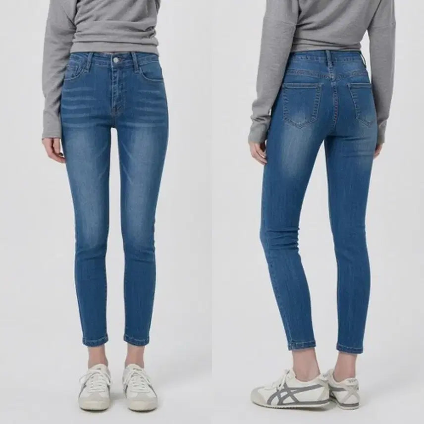 [BUNJANG] Spandex Slim Skinny Denim Pants for Spring/Fall / 봄 가을 스판 슬림 스키니 데님팬츠