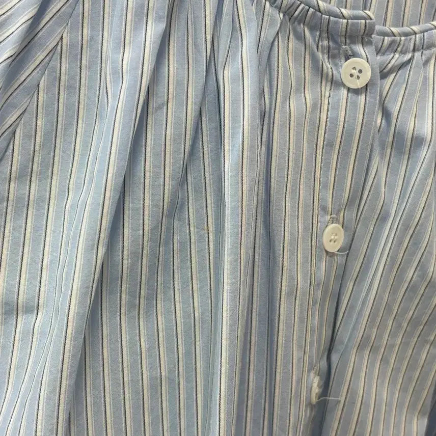 [BUNJANG] Foresto Shirring Blouse Blue Stripe / 포레토 셔링블라우스 블루스트라이프