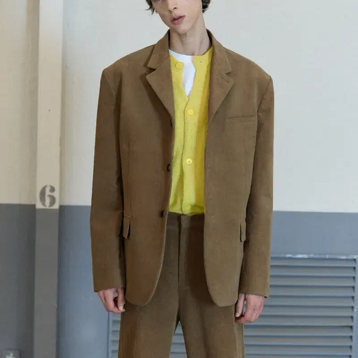 [BUNJANG] STU Corduroy Suit Set / STU 에스티유 코듀로이 수트 셋업 블레이져L/팬츠M