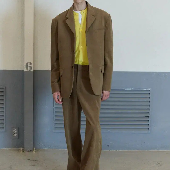 [BUNJANG] STU Corduroy Suit Set / STU 에스티유 코듀로이 수트 셋업 블레이져L/팬츠M