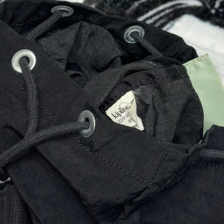 [BUNJANG] Kipling Nylon Black Mini Backpack / 키플링 나일론 블랙 미니 복조리 백팩