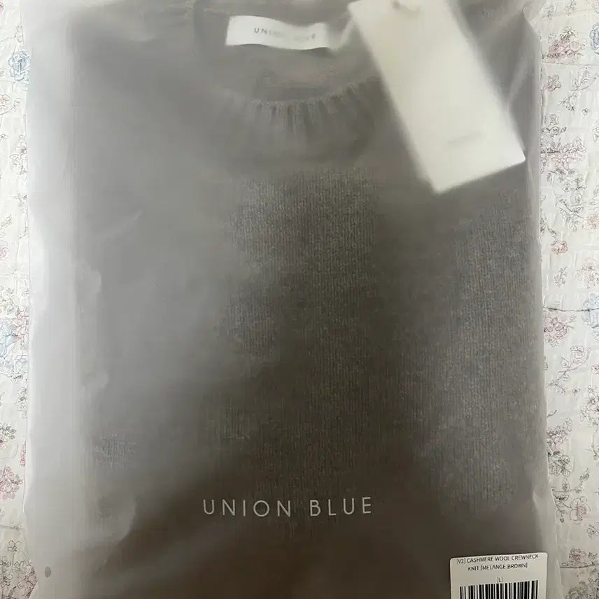 [BUNJANG] Union Blue V2 Cashmere Wool Crew Neck Knit Sweater / 유니온블루 v2 캐시미어 울 크루넥 니트 멜란지브라운