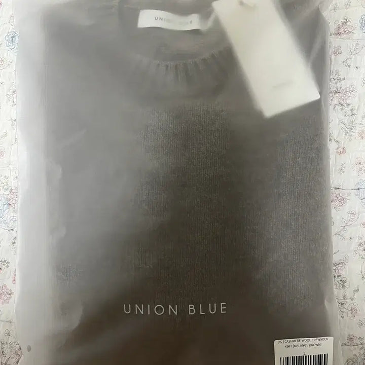 [BUNJANG] Union Blue V2 Cashmere Wool Crew Neck Knit Sweater / 유니온블루 v2 캐시미어 울 크루넥 니트 멜란지브라운