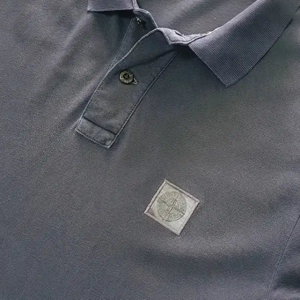 [BUNJANG] Stone Island Slim Fit Navy Polo Shirt / 스톤아일랜드 백화점 구매 정품 반팔 카라티셔츠 판매해요