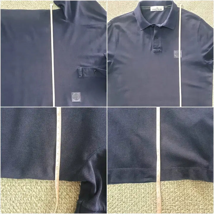 [BUNJANG] Stone Island Slim Fit Navy Polo Shirt / 스톤아일랜드 백화점 구매 정품 반팔 카라티셔츠 판매해요