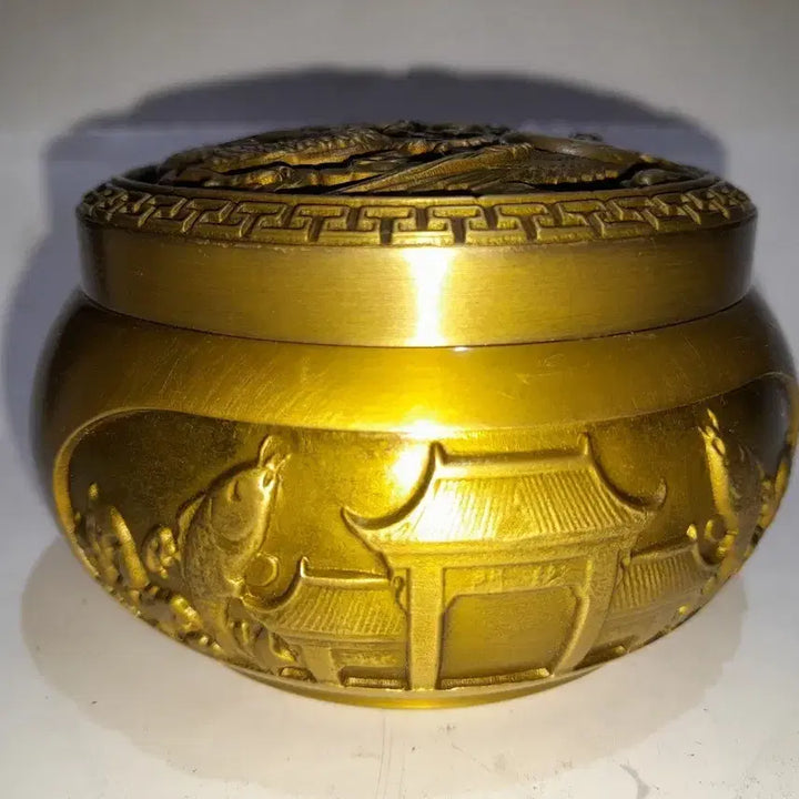 [BUNJANG] Brass Incense Burner with Dragon Lid / 황동 향로