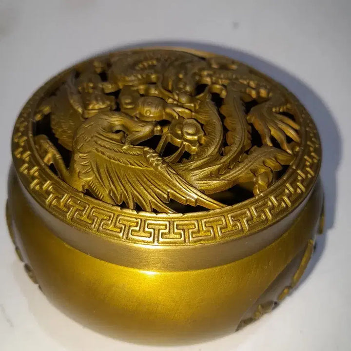 [BUNJANG] Brass Incense Burner with Dragon Lid / 황동 향로