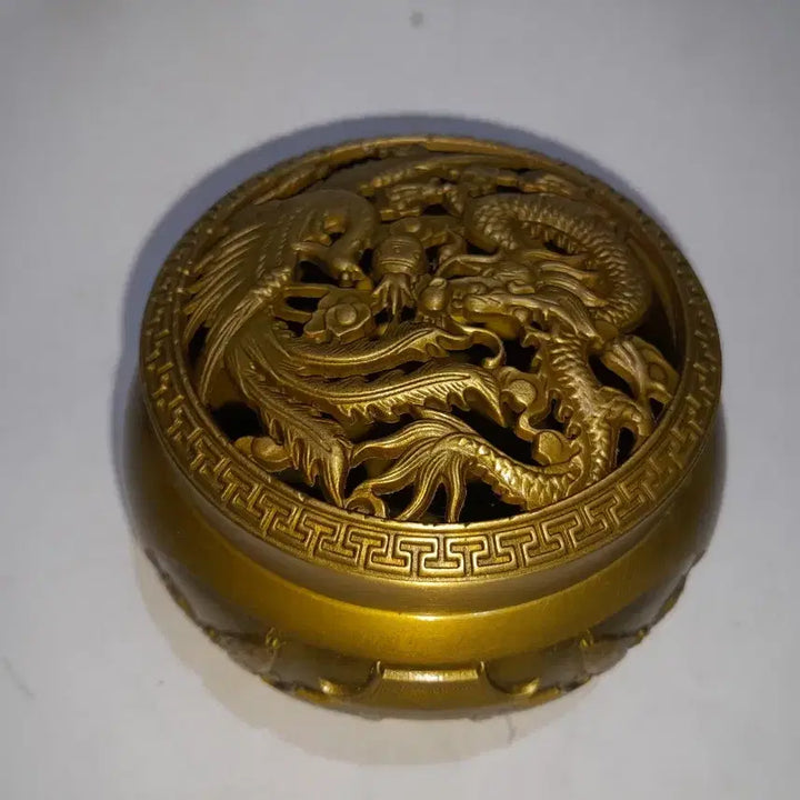 [BUNJANG] Brass Incense Burner with Dragon Lid / 황동 향로