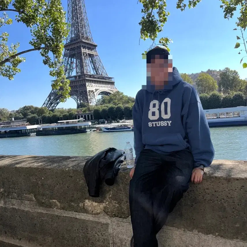 [BUNJANG] Stussy 80 Hoodie Blue L Size / 스투시 80 후디 블루 L사이즈
