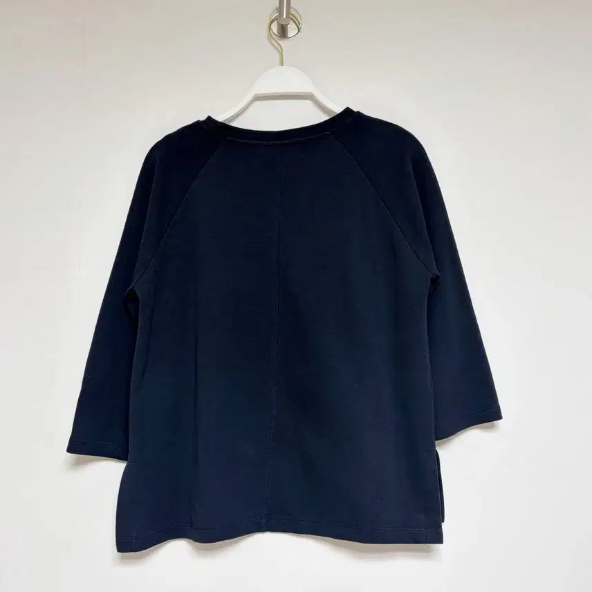 [SOLD OUT] 폴앤조 PAUL 스팽글 로고 8부 티셔츠 네이비 데일리룩