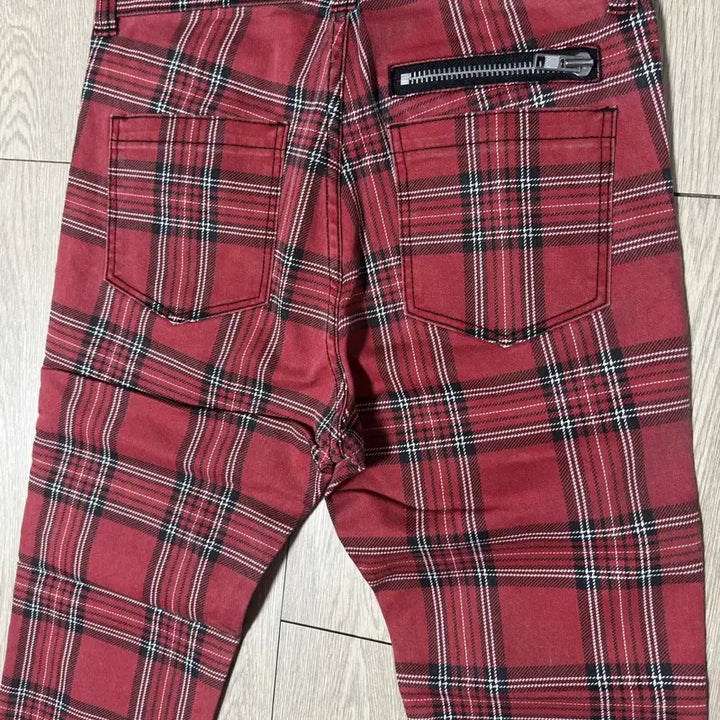 [SOLD OUT] 90s~00s 일본 RNA 펑크 본디지 스키니 타탄 체크 팬츠 M사이즈