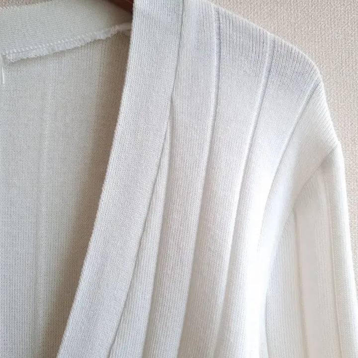 [BUNJANG] System White Knit Cardigan / 한섬 시스템 화이트 니트 가디건 7부