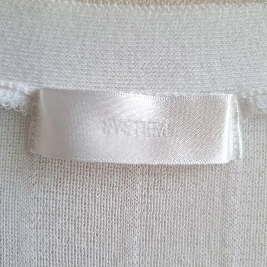 [BUNJANG] System White Knit Cardigan / 한섬 시스템 화이트 니트 가디건 7부