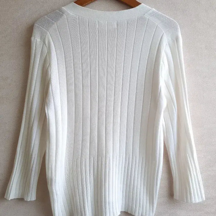 [BUNJANG] System White Knit Cardigan / 한섬 시스템 화이트 니트 가디건 7부