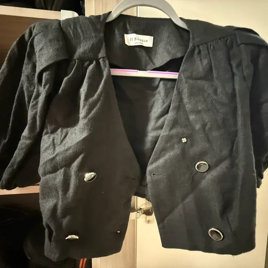 [BUNJANG] El Bosque Black Short Jacket / El Bosque 블랙 숏 자켓