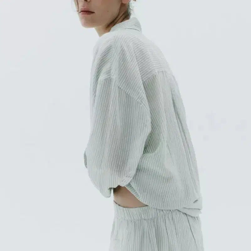 [BUNJANG] ZARA Oversized Cotton Striped Shirt / ZARA 자라 오버사이즈 코튼 스트라이프 셔츠