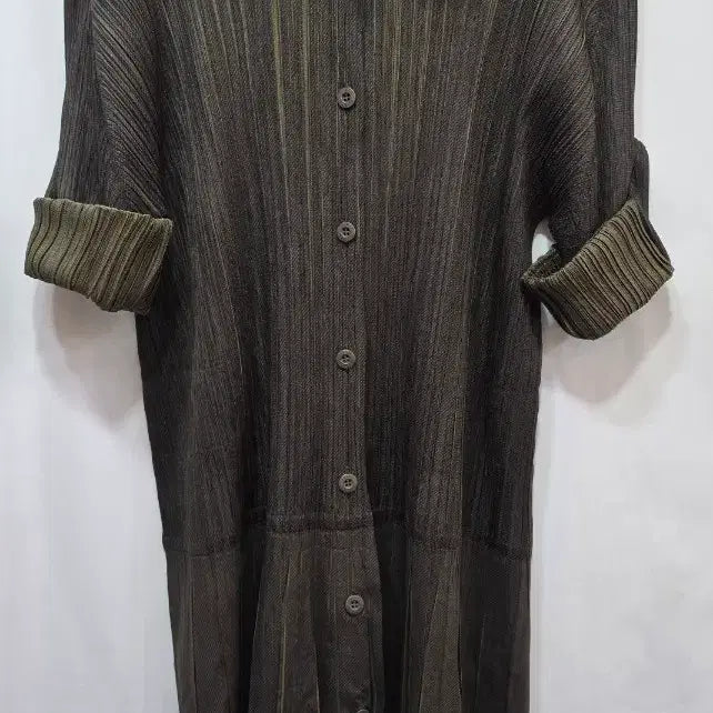 [BUNJANG] Pleats Please Shirt-Style Pleated Dress / (정품)플리츠플리즈 셔츠형 플리츠 원피스