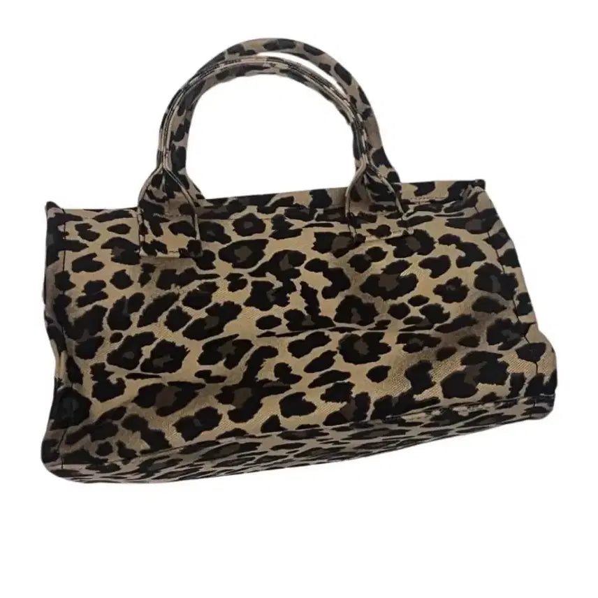 [BUNJANG] Love Me Leopard Print Tote Bag / 택포) 러브미 레오파드 호피 가방 토트백