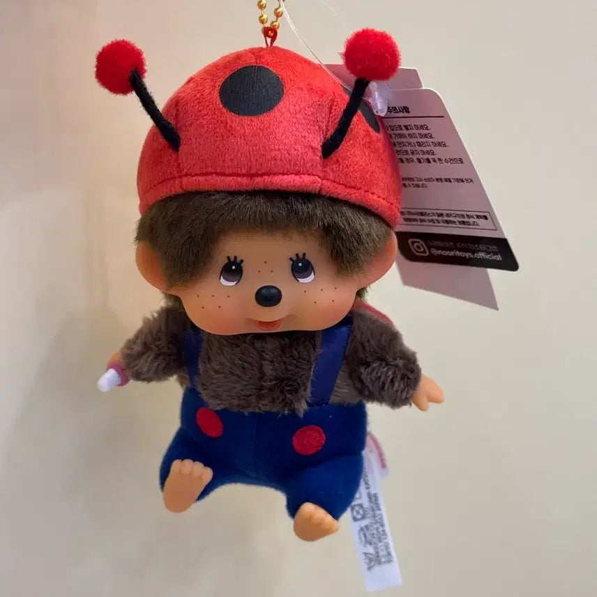 [BUNJANG] Monchhichi Ladybug Key Chain Keyring / [새상품] 몬치치 빅헤드 SS 무당벌레 키 체인 키링