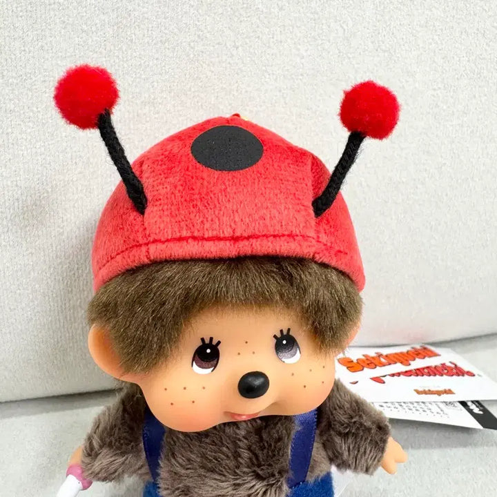 [BUNJANG] Monchhichi Ladybug Key Chain Keyring / [새상품] 몬치치 빅헤드 SS 무당벌레 키 체인 키링