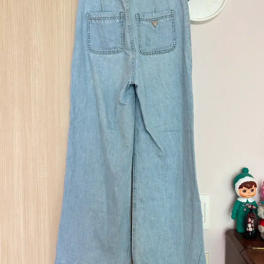 [BUNJANG] Guess High-Waist Wide Leg Jeans / 정품) 게스 연청 하이웨스트 와이드 청바지