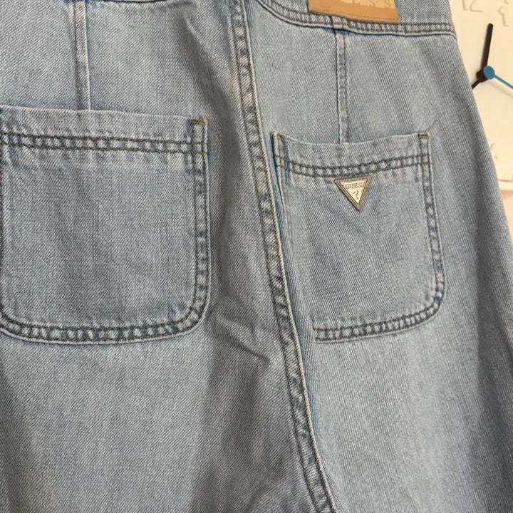 [BUNJANG] Guess High-Waist Wide Leg Jeans / 정품) 게스 연청 하이웨스트 와이드 청바지