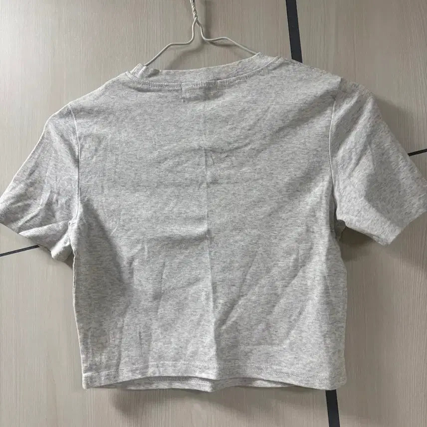 [BUNJANG] Vintage Printed Crop T-shirt / 멜란지 빈티지 프린팅 크롭 반팔티셔츠