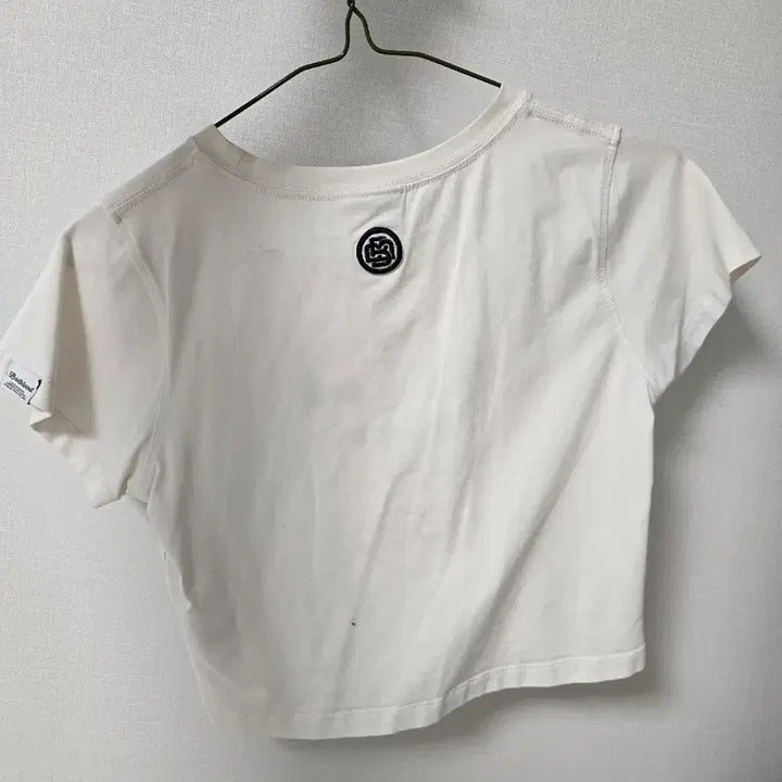 [BUNJANG] BADBLOOD Signature Logo Crop Baby Tee White S / 배드블러드 시그니쳐 로고 크롭 베이비티 s 화이트