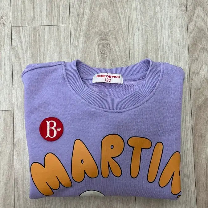 [BUNJANG] Bebe de Pino Martin Sweatshirt Lavender / 베베드피노 맨투맨 120