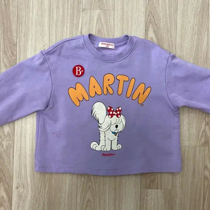 [BUNJANG] Bebe de Pino Martin Sweatshirt Lavender / 베베드피노 맨투맨 120